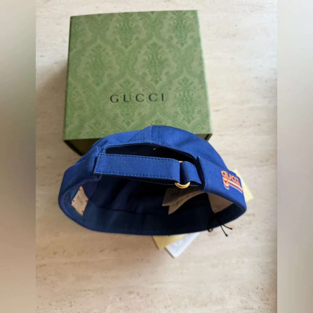 NWT GUCCI Kids Blue Ducker Cap - Hat Sz L / 56cm💙🌟